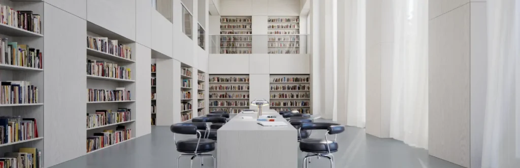 Portada Biblioteca blanca