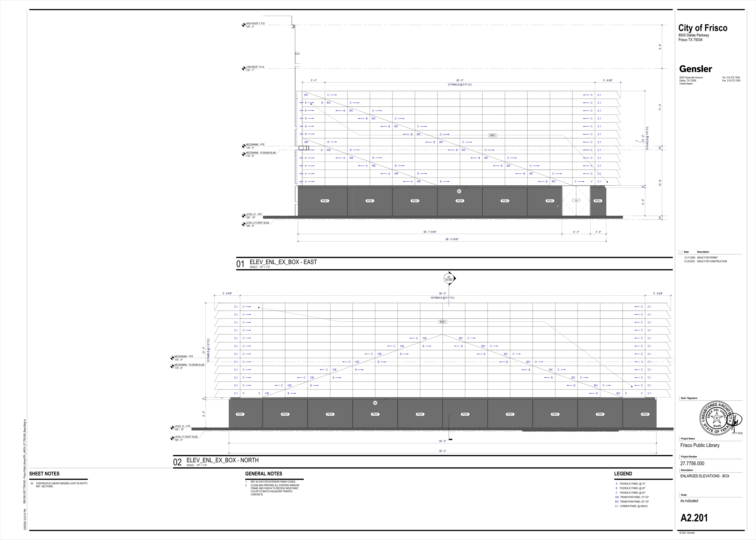 Technical specifications for the installation of bespoke PARKLEX PRODEMA panels for facades, featuring a natural wood texture.